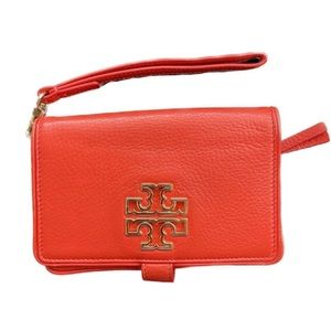 Tory Burch Britten Smartphone Leather Wristlet